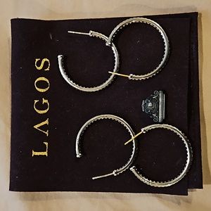 LAGOS Caviar Hoops SILVER ONLY